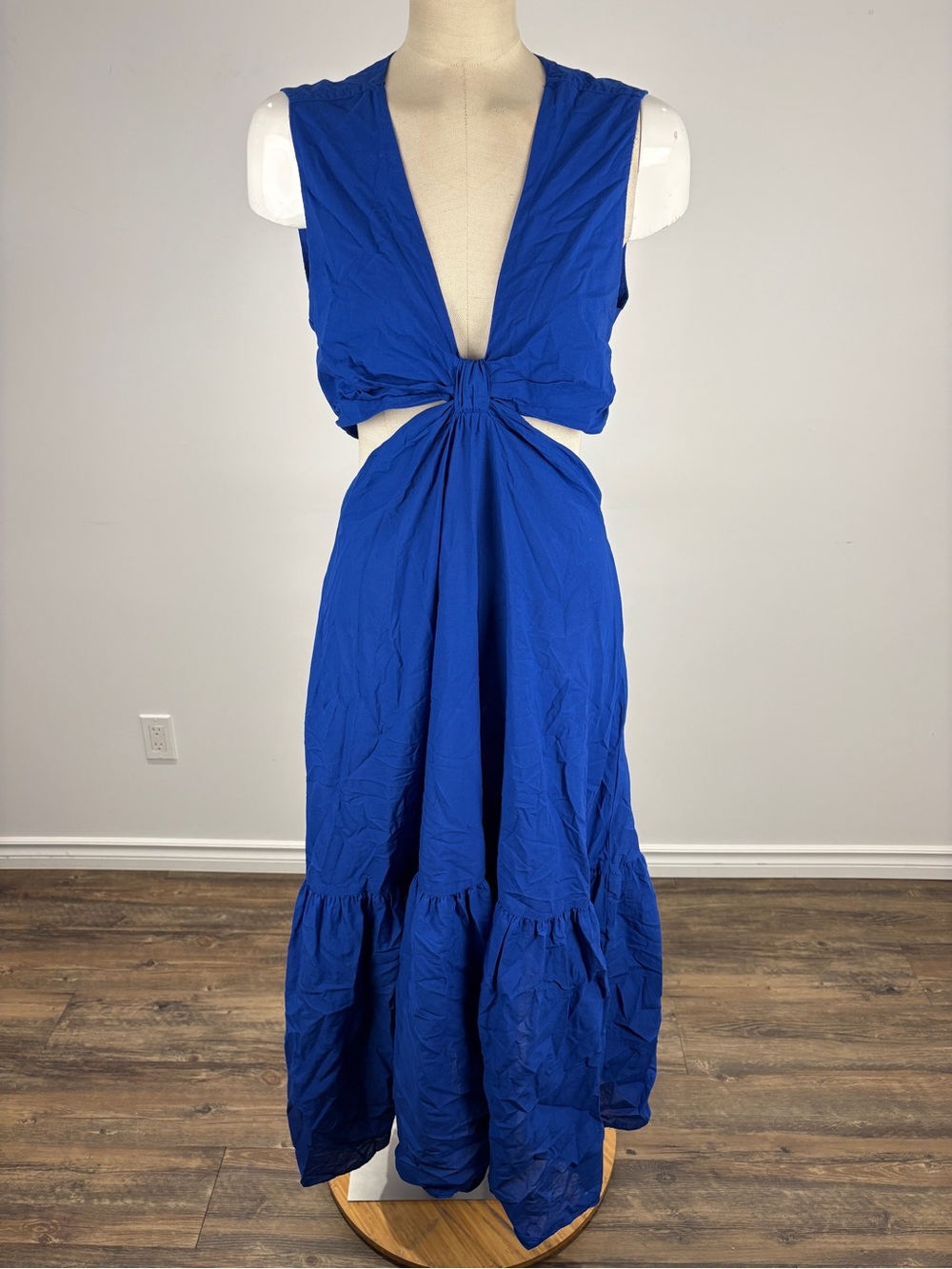 Mango Royal Blue Cutout Maxi Dress 6